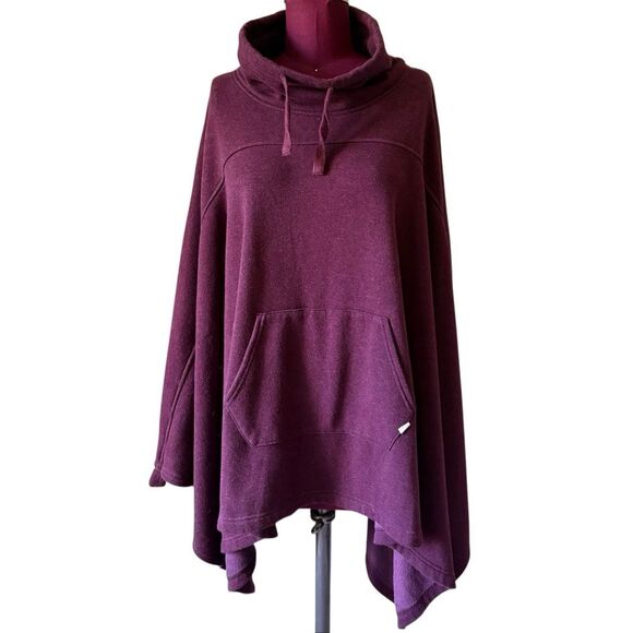UGG Charlynne Drawstring Poncho size XL Marsala Burgundy Red - Picture 3 of 11